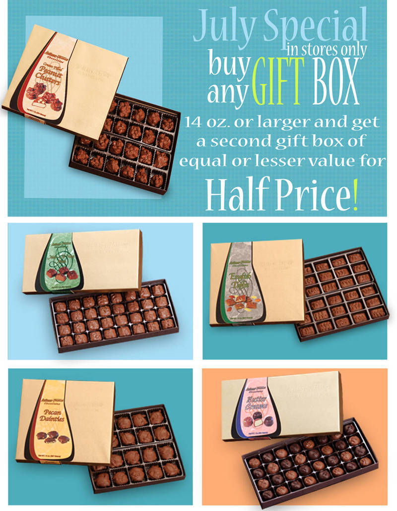 Kenneth Gomez Art AT July Chocolate Box Sale Ad