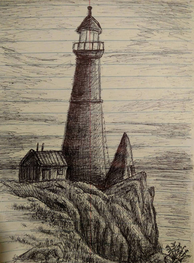 Kenneth Gomez Art Ink Lighthouse