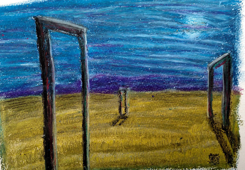 Kenneth Gomez Art Pastels Door Ways