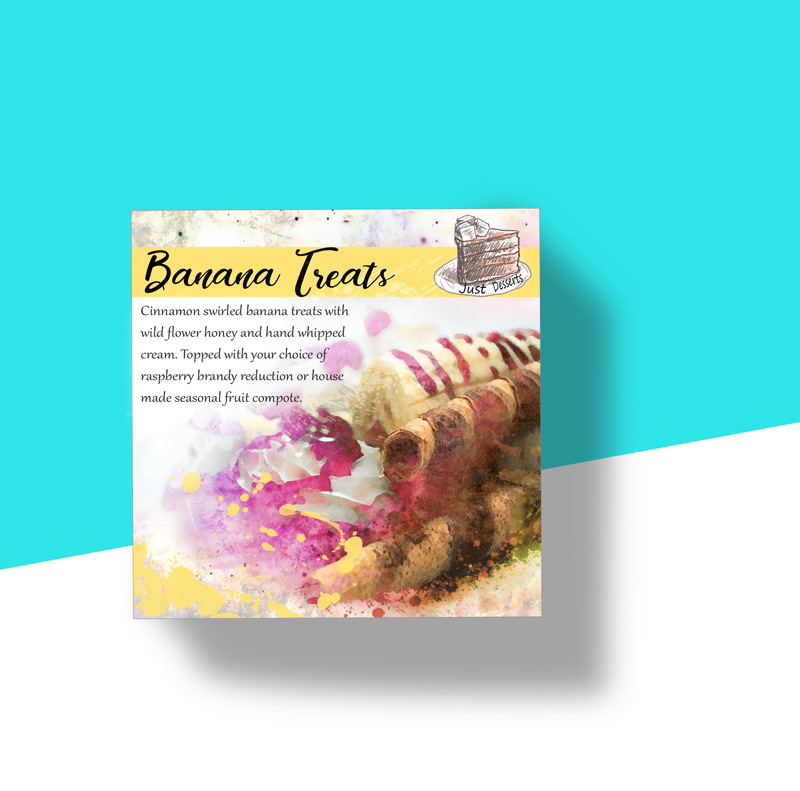 Kenneth Gomez Art Professional Design Just Dessert Banana Treats Box Design