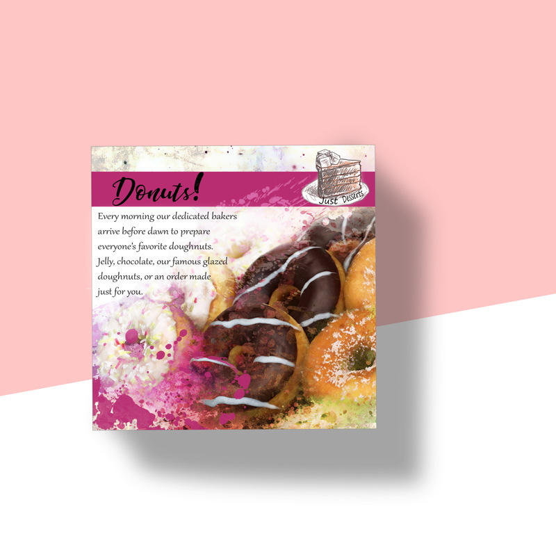 Kenneth Gomez Art Professional Design Just Dessert Doughnuts Box Design