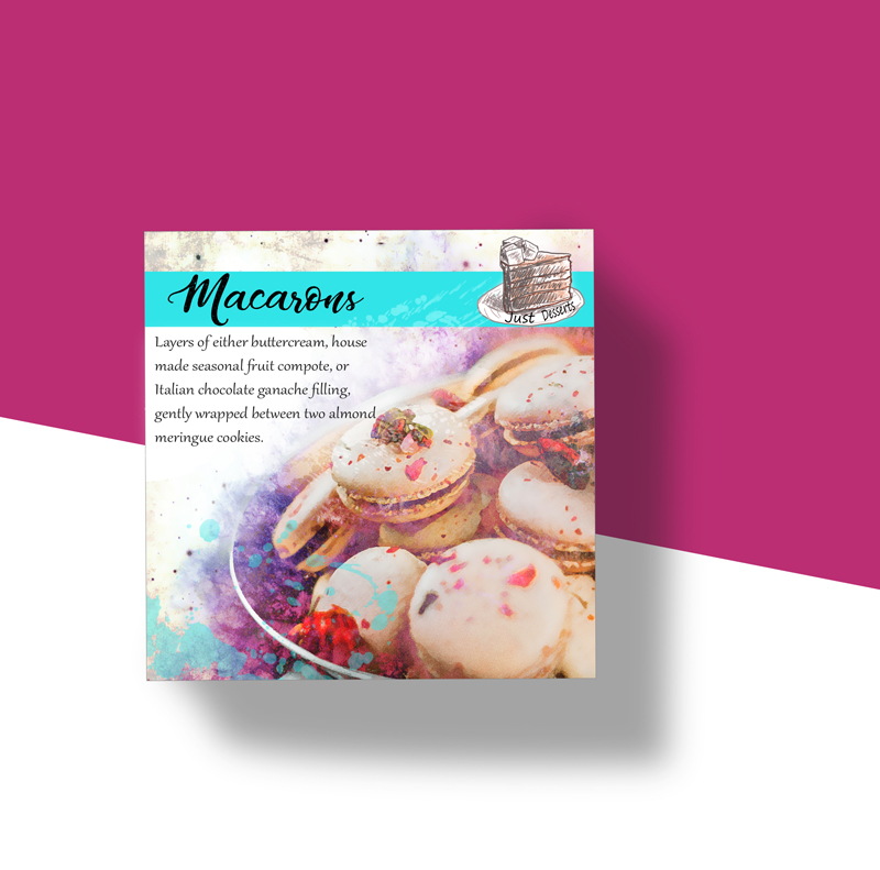 Kenneth Gomez Art Professional Design Just Dessert Macron Box Design